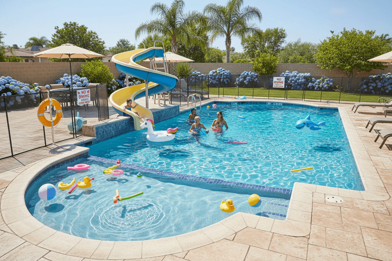 Weekly pool maintenance service